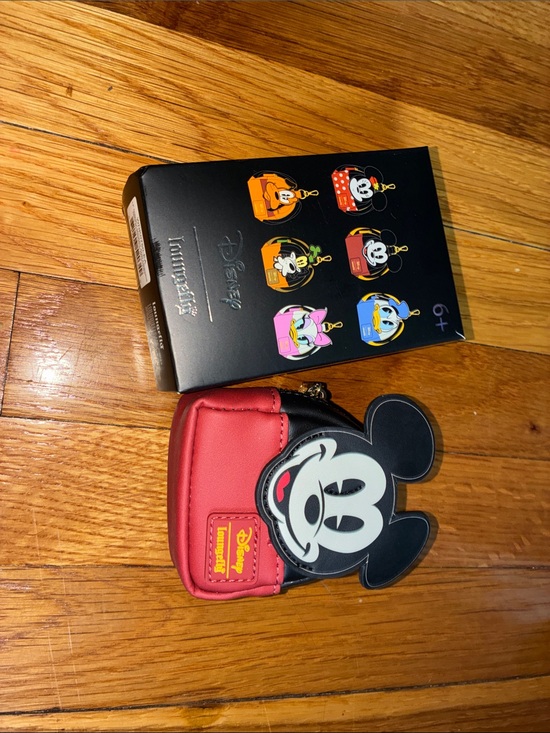 Loungefly Handbags - Loungefly Mickey Mouse Red and Black Blind Box Key chain mini bag